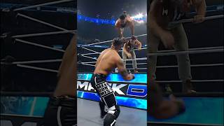 Andrade with a huge dive over LA Knight [upl. by River]