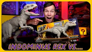 INDOMINUS REX VS INDOMINUS REX  Camouflage N Battle Jurassic World Toy Unboxing and Review [upl. by Greenlee255]