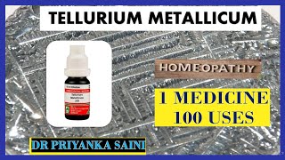 Tellurium Metallicum Homeopathic 1 medicine 100 uses  ear discharge‪drpriyankashomeopathy‬ [upl. by Callean]