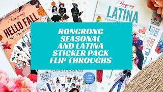 RongRong seasonal and Latina sticker pack flip throughs [upl. by Snebur]