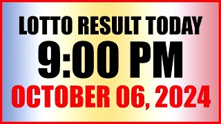 Lotto Result Today 9pm Draw October 6 2024 Swertres Ez2 Pcso [upl. by Rosinski]