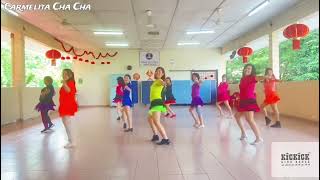 Carmelita Cha Cha  Kickick Line Dance [upl. by Velvet]