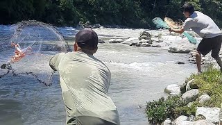 fish hanting madii rivers fishing Net Fishing viralvideo [upl. by Ycul756]