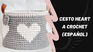 Tutorial paso a paso de cesto a crochet ganchillo con trapillo o tshirt yarn [upl. by Margit828]