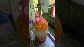 Home made mixd colour candle shorts bottle candle making [upl. by Yerga558]