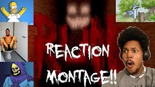 HORROR REACTION COMPILATION MONTAGE [upl. by Denten]