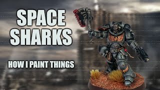 Space Sharks or How I Learned to Stop Worrying and Paint Carcharodons Astra How I Paint Things [upl. by Moulden]