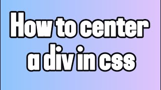 How to center a div in CSS [upl. by Marella]