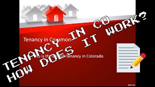 Joint tenancy vs Tenants in Common in Colorado [upl. by Sjoberg]