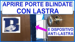 Come aprire una porta blindata con una lastra  Con dispositivo anti lastra  Blindax Serrature [upl. by Dumah]