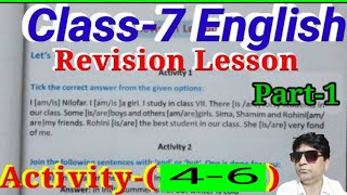 English textbook class 7 Activity 4 to 6 বাংলায় প্রশ্নোত্তর অনুবাদ [upl. by Johnnie]