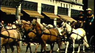 1950 Saskatoon Parade Downtown Birks PionEra Exhibition July [upl. by Tasiana946]