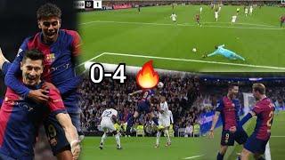 Scenes🔥 Barcelona DISGRACES Real Madrid in El Clasico 🔥 Unbelievable Lewandowski Lamine Yamal [upl. by Tnayrb]