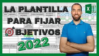 Plantilla EXCEL 👨‍💻 para fijar tus OBJETIVOS y METAS 🎯 en 2022 Descargable en la descripción [upl. by Buckden]