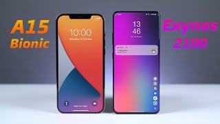 Apple A15 Bionic Vs Samsung Exynos 2100  Antutu Benchmark amp Specification [upl. by Sirahs]