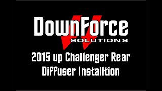 2015 up Challenger Rear Diffuser Installation [upl. by Kelbee]