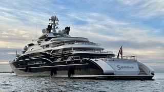 SERENE MOHAMMED BIN SALMAN NEWCASTLE FC OWNERS 1339m 500 MILLION YACHT DOCKING IN GIBRALTAR [upl. by Missy644]