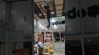 General cleaning of Aircon ceiling cassette work [upl. by Aida174]