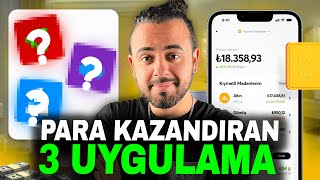 PARA KAZANDIRAN 3 MOBİL UYGULAMA 2024 Telefondan Para Kazanma Yolları [upl. by Nevah]