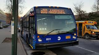 MTA New York City Bus EXCLUSIVE 2018 Nova Bus LFS 8511 On The Q88 Bus Route FULL SHORT RIDE [upl. by Aisiram]