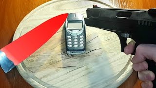 РАСКАЛЕННЫЙ НОЖ в 1000 ГРАДУСОВ VS NOKIA 3310 VS ПИСТОЛЕТ [upl. by Stanzel]