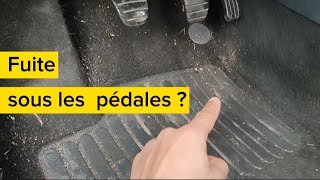 Fuite liquide sous les pédales  Baisse du niveau  Problème Radiateur chauffage  Clio [upl. by Eeramit]