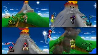 Mario Kart Wii 4 player vs [upl. by Nylram]