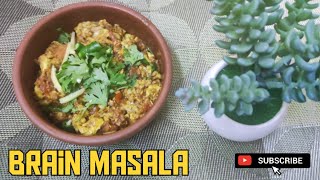 Simple brain Masala recipe  Maghaz fry  bhaija Fry maghaz masala fry brain Masala street style [upl. by Einnahc]