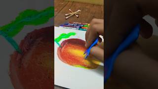 Easiest way to draw a realistic mango 🥭😁art easyartandcraft drawing artdrawing oilpastel doms [upl. by Huppert]