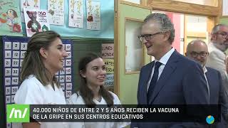 7102024 Más de 40000 alumnos de Infantil reciben por primera vez la vacuna de la gripe [upl. by Marten178]