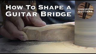 Shaping and slotting a guitar bridge [upl. by Edmonda32]