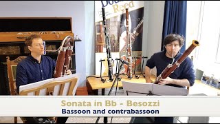 Contrabassoon and bassoon duet  Sonata in Bb Besozzi 17451788 [upl. by Obocaj904]