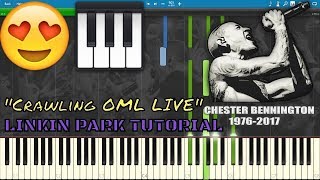 Linkin Park  quotCrawlingquot One More Light LIVE  Synthesia Tutorial [upl. by Ynneb]