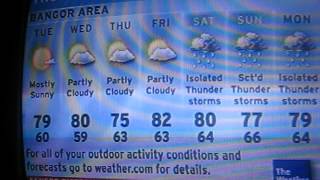 The Weather Channel  Severe thunderstorm warning in Maine  July 30 2012 [upl. by Lemrac]