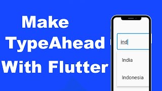 Make TypeAhead in flutter [upl. by Eeclehc878]