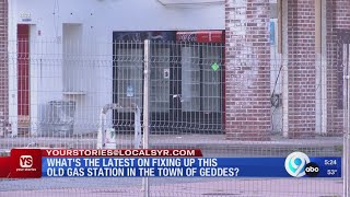 Whats the latest on fixing up this old gas station in the Town of Geddes [upl. by Gregory]