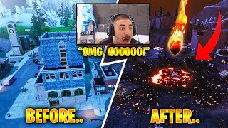 NICKMERCS Reacts to Tilted Towers being DESTROYED Feat Sypher PK [upl. by Khajeh]