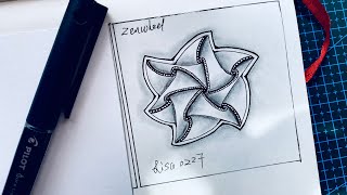 Easy Zentangle step by step patterns for beginnersZenwheel；简易禅绕画基础图样步骤分解； pattern tutorial [upl. by Beaulieu505]