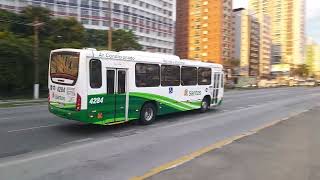 Movimentação de Ônibus Santos SP [upl. by Annoerb163]