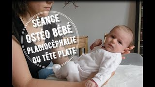 Séance ostéo bébé  plagiocéphalie ou tête plate [upl. by Yarg]