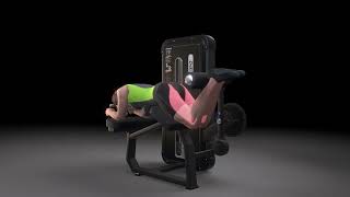 DHZ Fitness EVOST II  A3001 Prone Leg Curl [upl. by Akemor]