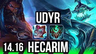 UDYR vs HECARIM JGL  72 winrate 1126  EUW Master  1416 [upl. by Christenson919]