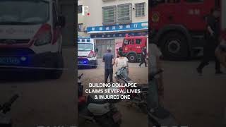 China Deadly Building Collapse Caught on CCTV Camera  Subscribe to Firstpost [upl. by Arrio750]