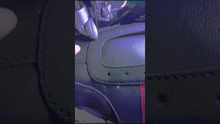 Derby Shoes in Embossed Cordovan Leather sewing viralvideo [upl. by Joe]