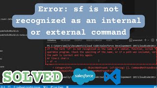 sf is not recognized as an internal or external command  Salesforce CLI [upl. by Alten]