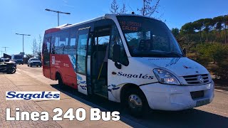 Línea 240 Bus Sagalés  España  Viaje completo [upl. by Anoit]