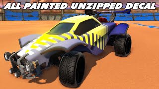 ALL NEW Painted Black Market Decal quotUNZIPPEDquot  Rocket League Showcase [upl. by Stoffel468]