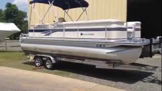 2001 Harris 220 SunLiner w90HP and Trailer Used POntoon for Sale Lake Wylie SC Charlotte NC [upl. by Ecinreb]