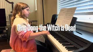 Ding Dong the Witch is Dead piano Kids songs level 2B [upl. by Anaerda]