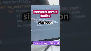 SystemVerilog VLSI Interview Questions semiconductor vlsi shorts interviewquestions [upl. by Enelyak]